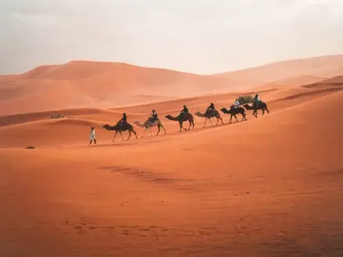 4-day luxury desert tour from Casablanca to Marrakech with a sunset camel ride in Merzouga